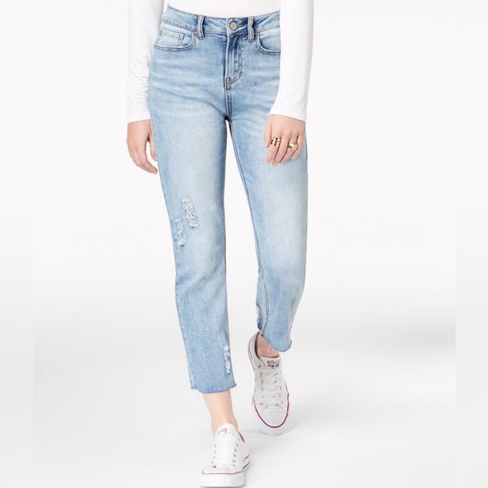 Indigo Rein denim jeans juniors size 9 ankle length crop straight leg